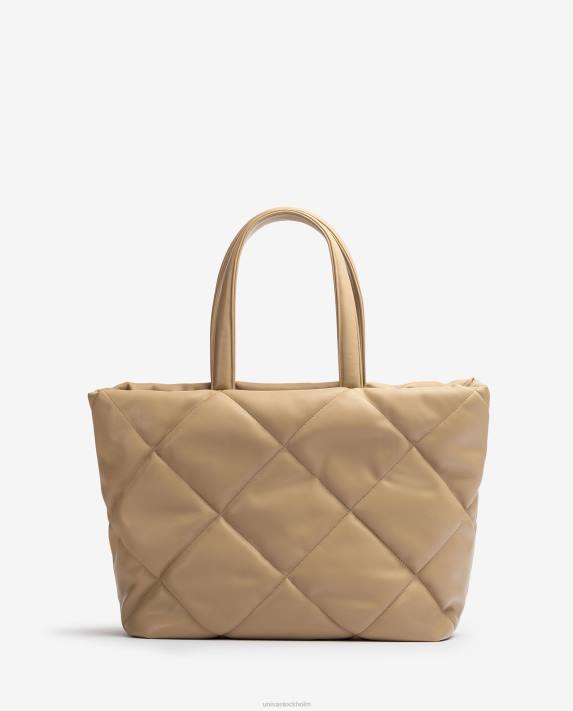Unisa kvinnor beige handväska med quiltad effekt 06DT1132
