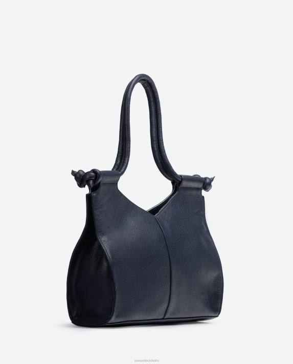 Unisa kvinnor blå knuten axelväska 06DT1147