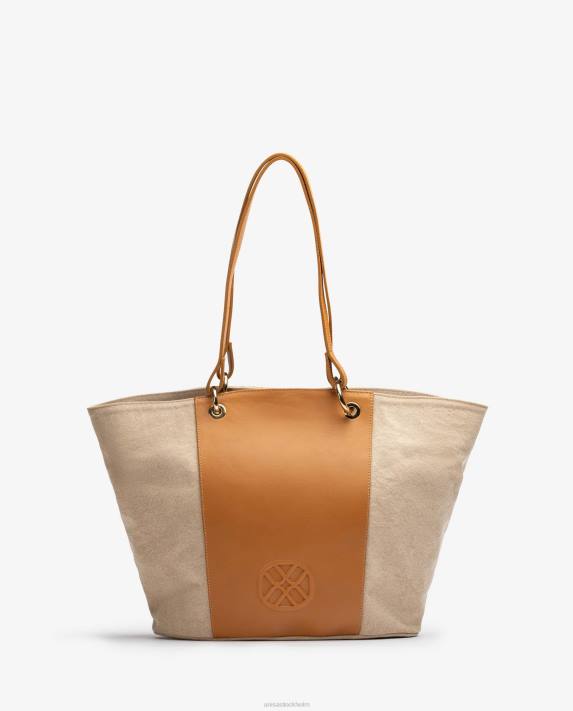 Unisa kvinnor brun ecolino shoppingväska 06DT1105