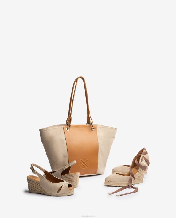 Unisa kvinnor brun ecolino shoppingväska 06DT1105