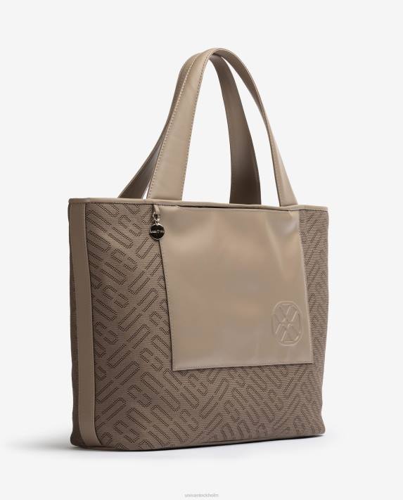 Unisa kvinnor brun shopperväska i tyg 06DT1137