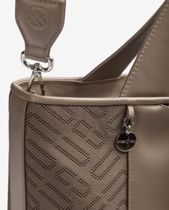 Unisa kvinnor brun shopperväska i tyg 06DT1137