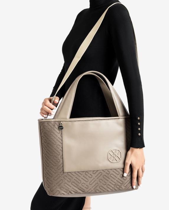 Unisa kvinnor brun shopperväska i tyg 06DT1137