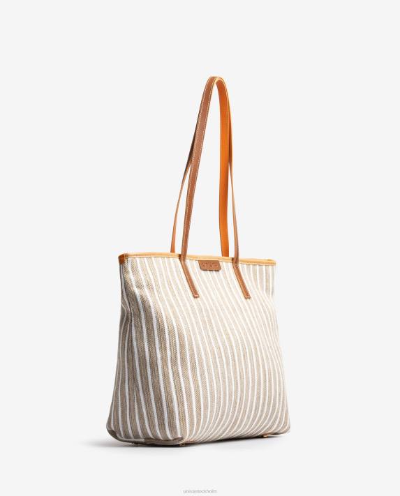 Unisa kvinnor brun shoppingväska gjord med jarapa 06DT1114