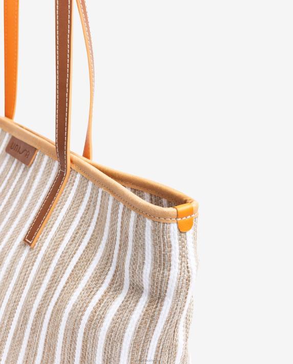 Unisa kvinnor brun shoppingväska gjord med jarapa 06DT1114