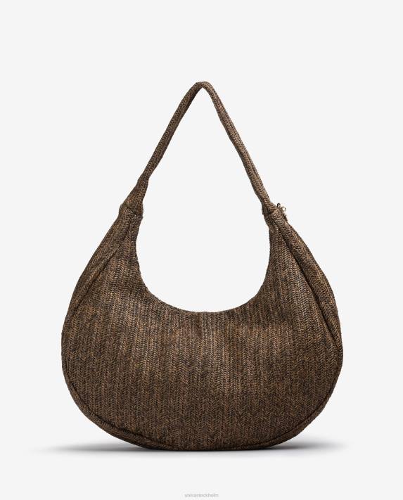 Unisa kvinnor brun stor axelväska 06DT1101