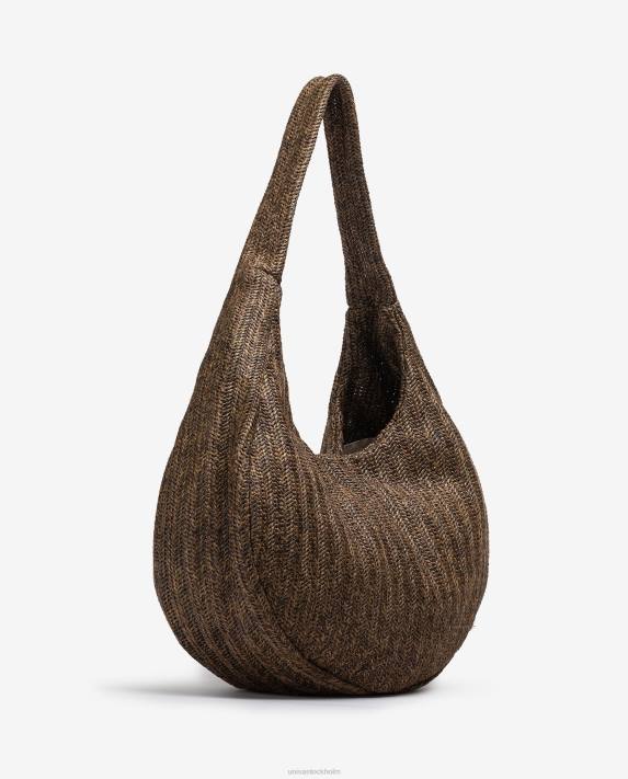 Unisa kvinnor brun stor axelväska 06DT1101