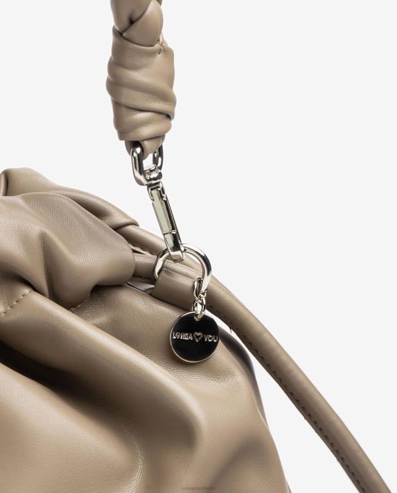 Unisa kvinnor brun stor volang handväska 06DT1131