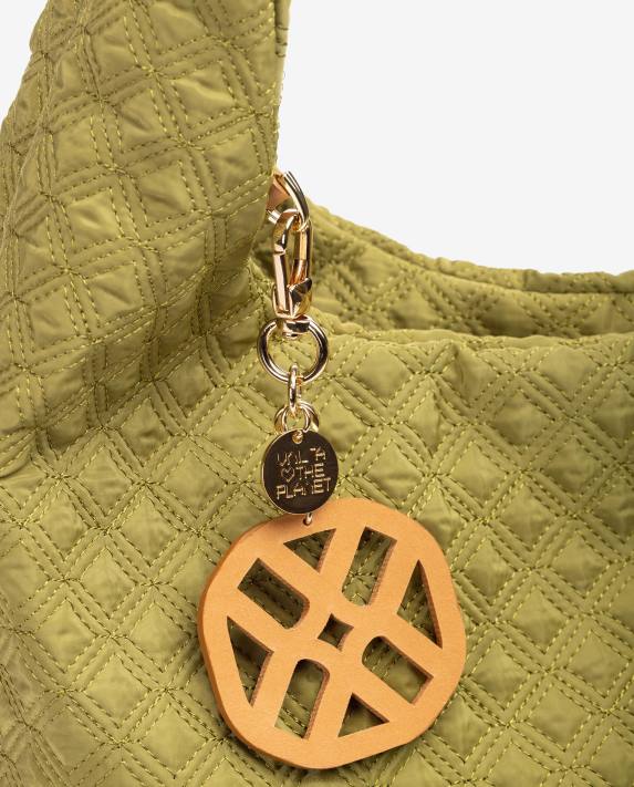 Unisa kvinnor grön quiltad fluorescerande handväska 06DT1141