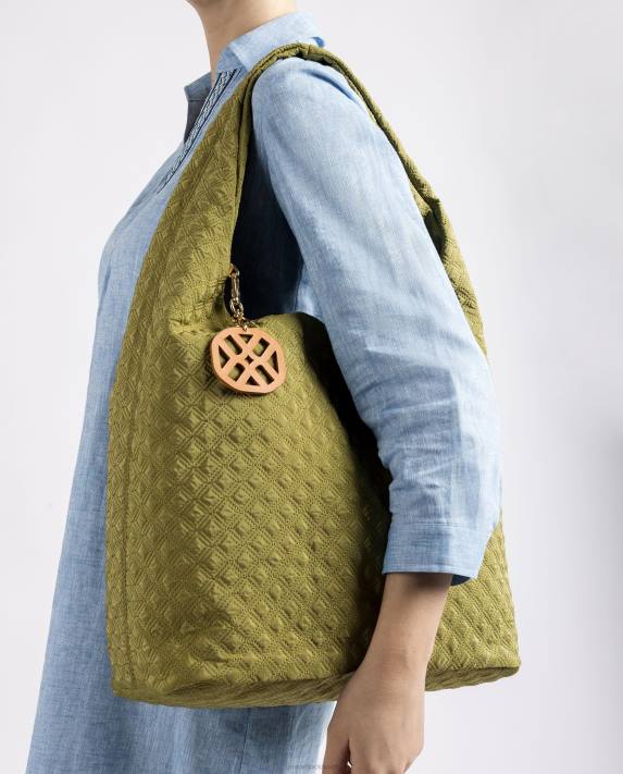 Unisa kvinnor grön quiltad fluorescerande handväska 06DT1141