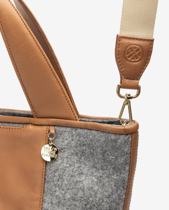 Unisa kvinnor grå shopperväska gjord av återvunnet tyg 06DT1138