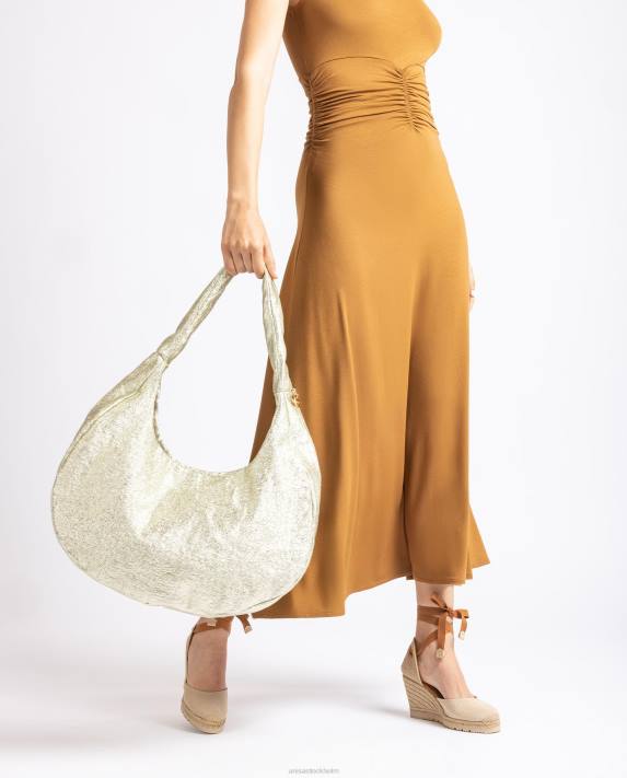 Unisa kvinnor guld stor axelväska 06DT1099