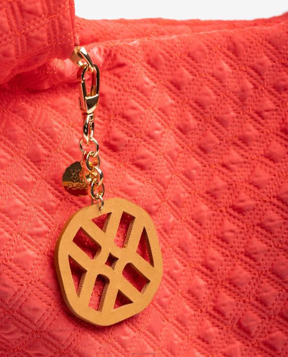 Unisa kvinnor röd quiltad fluorescerande handväska 06DT1140