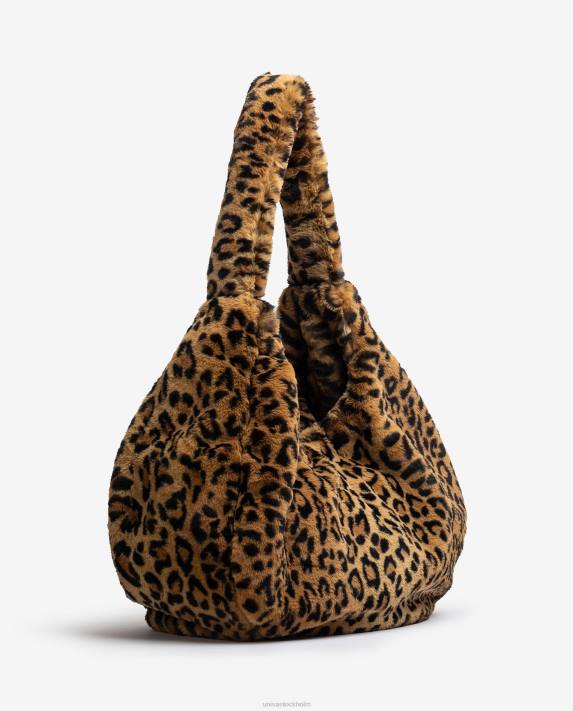 Unisa kvinnor svart handväska i återvunnet tyg 06DT1125