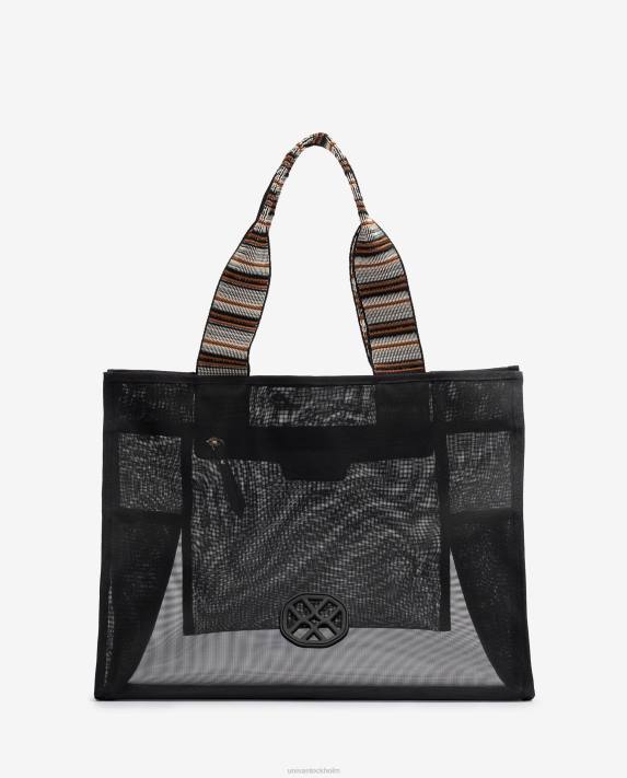 Unisa kvinnor svart stor nätpåse 06DT1117