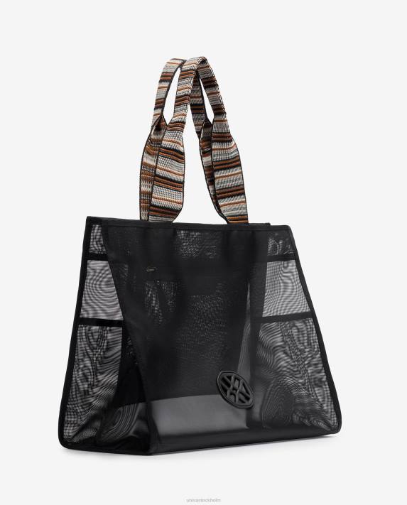 Unisa kvinnor svart stor nätpåse 06DT1117