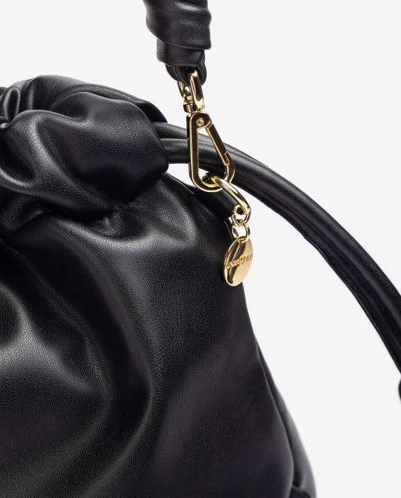 Unisa kvinnor svart stor volang handväska 06DT1129