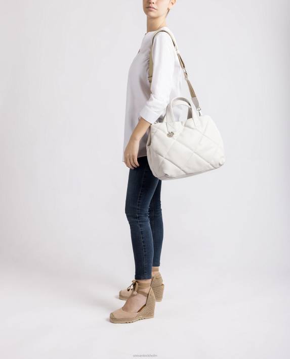 Unisa kvinnor vit handväska med quiltad effekt 06DT1150