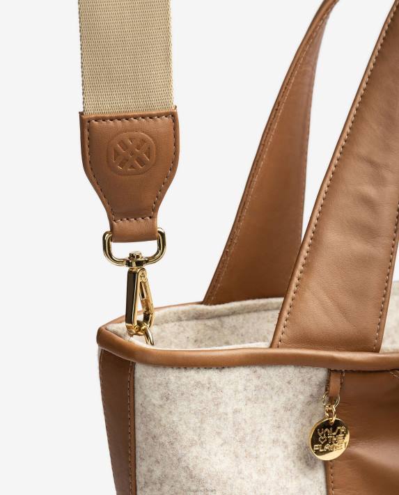 Unisa kvinnor vit shopperväska gjord av återvunnet tyg 06DT1139