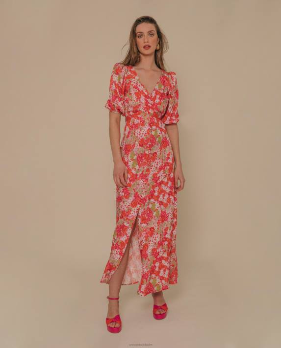 Unisa kvinnor vallmo flödande midiklänning 06DT1247