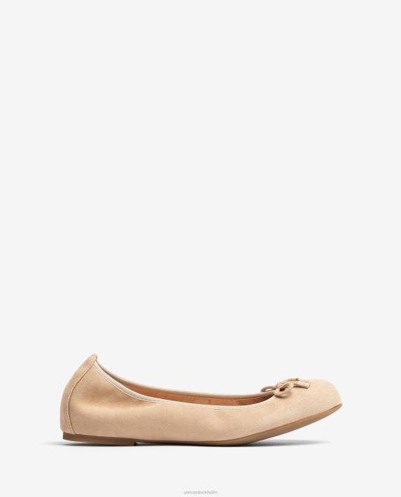 Unisa kvinnor beige ballerinasko med rund tå 06DT637
