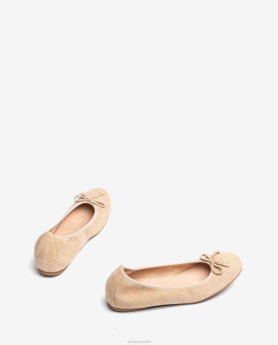 Unisa kvinnor beige ballerinasko med rund tå 06DT637