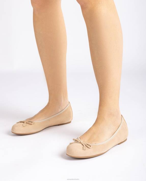 Unisa kvinnor beige ballerinasko med rund tå 06DT637
