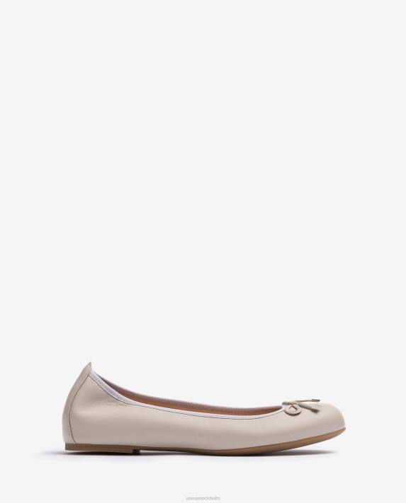 Unisa kvinnor beige ballerinasko med rund tå 06DT642