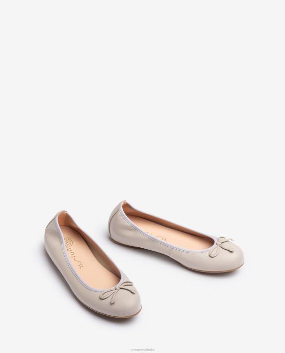 Unisa kvinnor beige ballerinasko med rund tå 06DT642