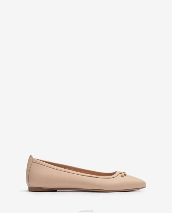 Unisa kvinnor beige ballerinasko med spetsig tå 06DT632