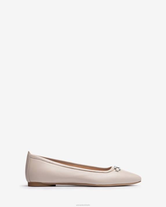 Unisa kvinnor beige ballerinasko med spetsig tå 06DT634
