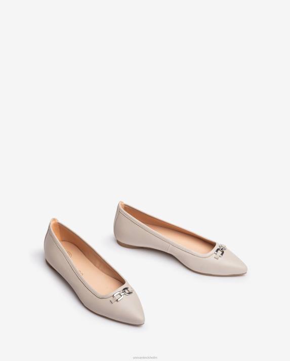Unisa kvinnor beige ballerinasko med spetsig tå 06DT634