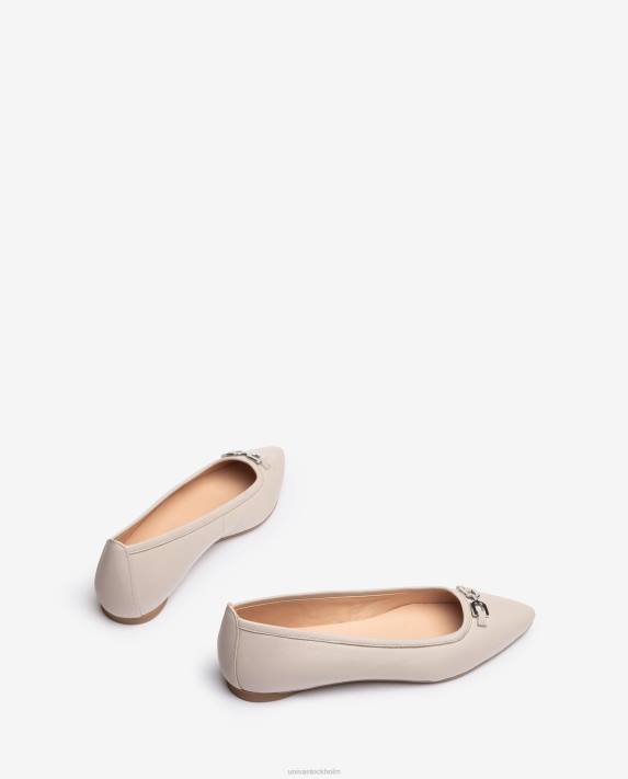 Unisa kvinnor beige ballerinasko med spetsig tå 06DT634