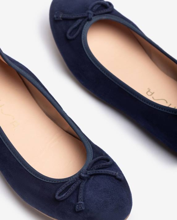 Unisa kvinnor blå ballerinasko med rund tå 06DT638