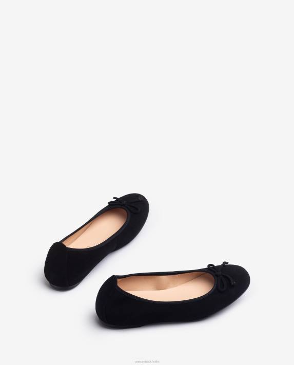 Unisa kvinnor svart ballerinasko med rund tå 06DT640