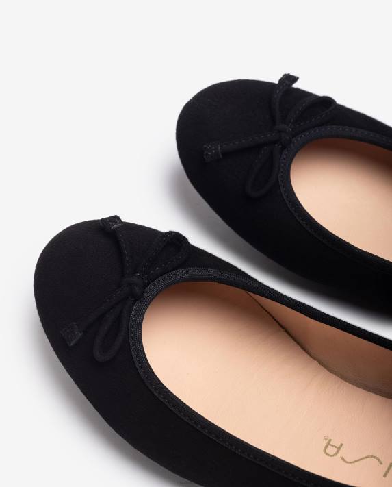 Unisa kvinnor svart ballerinasko med rund tå 06DT640