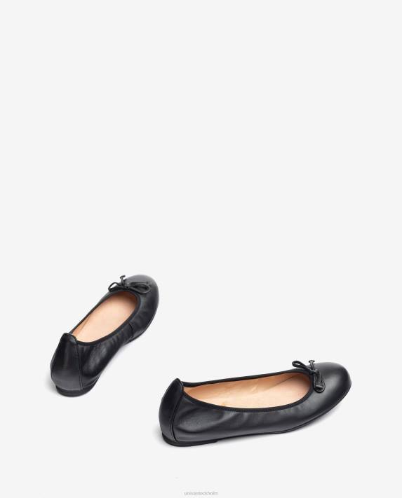 Unisa kvinnor svart ballerinasko med rund tå 06DT641