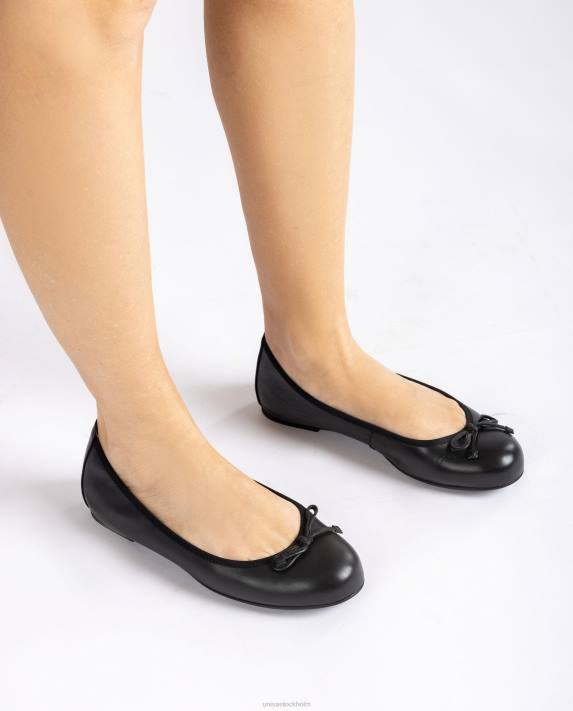 Unisa kvinnor svart ballerinasko med rund tå 06DT641