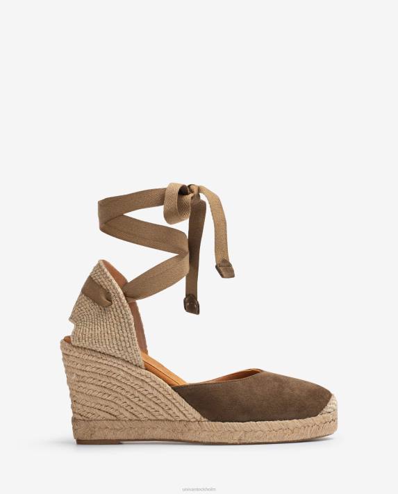 Unisa barn grön espadrillor i mocka 06DT798