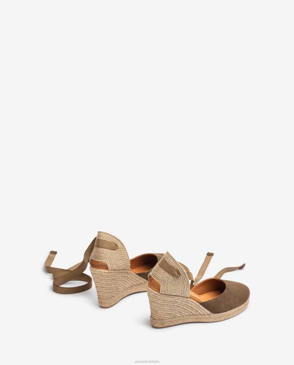 Unisa barn grön espadrillor i mocka 06DT798