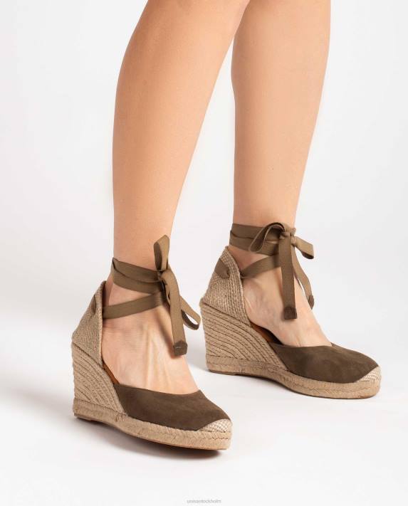 Unisa barn grön espadrillor i mocka 06DT798