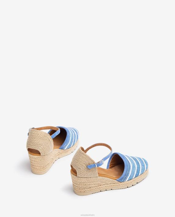 Unisa kvinnor blå espadrille gjord i jarapa-tyg 06DT720