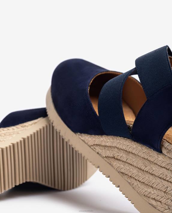 Unisa kvinnor blå sandal med elastiska remmar 06DT772