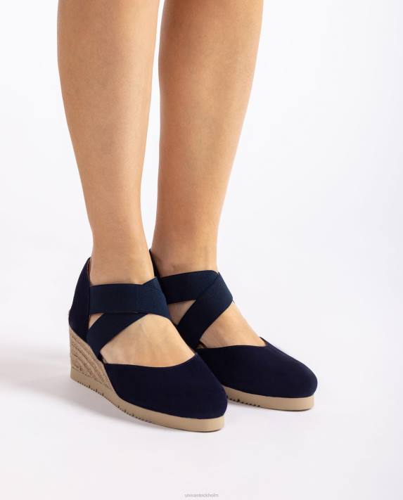 Unisa kvinnor blå sandal med elastiska remmar 06DT772