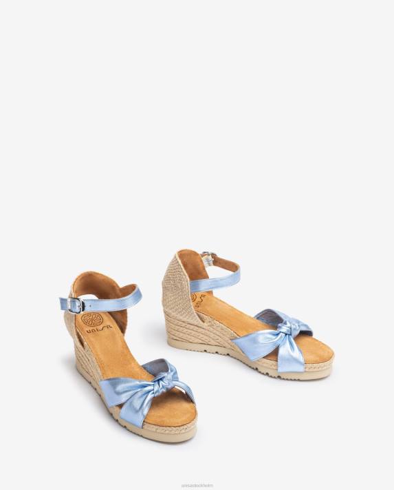 Unisa kvinnor blå superlätt d\'orsay espadrille med ankelrem 06DT781