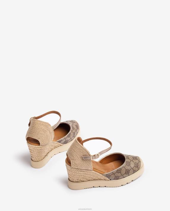 Unisa kvinnor brons espadrille med klädsel 06DT741