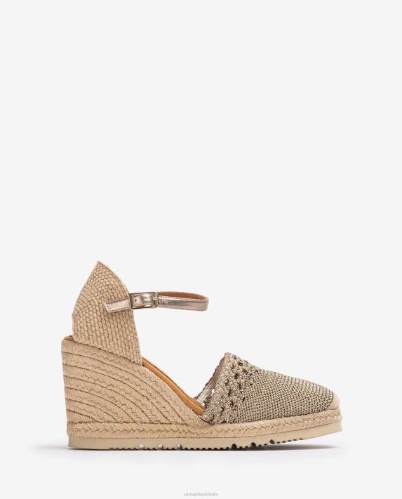 Unisa kvinnor brons virkad espadrille 06DT751