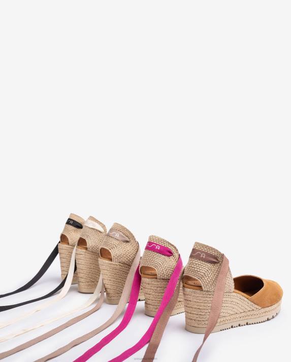 Unisa kvinnor brun d\'orsay ankelrem espadrille med snörning 06DT704