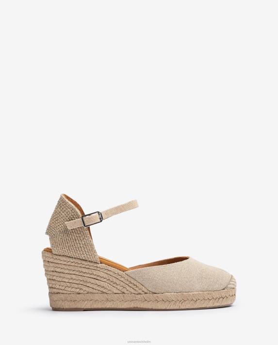 Unisa kvinnor brun espadrille vamp-klack i ecolino 06DT472
