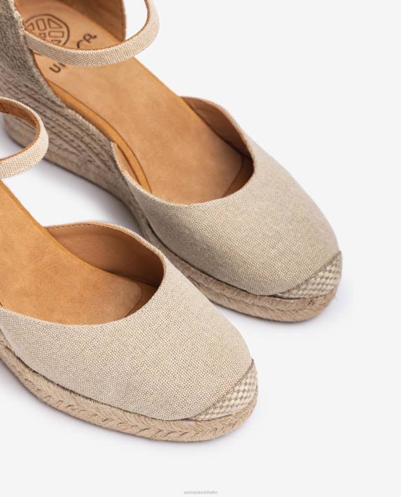 Unisa kvinnor brun espadrille vamp-klack i ecolino 06DT472